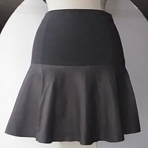 Hinge Leather Mini Skirt